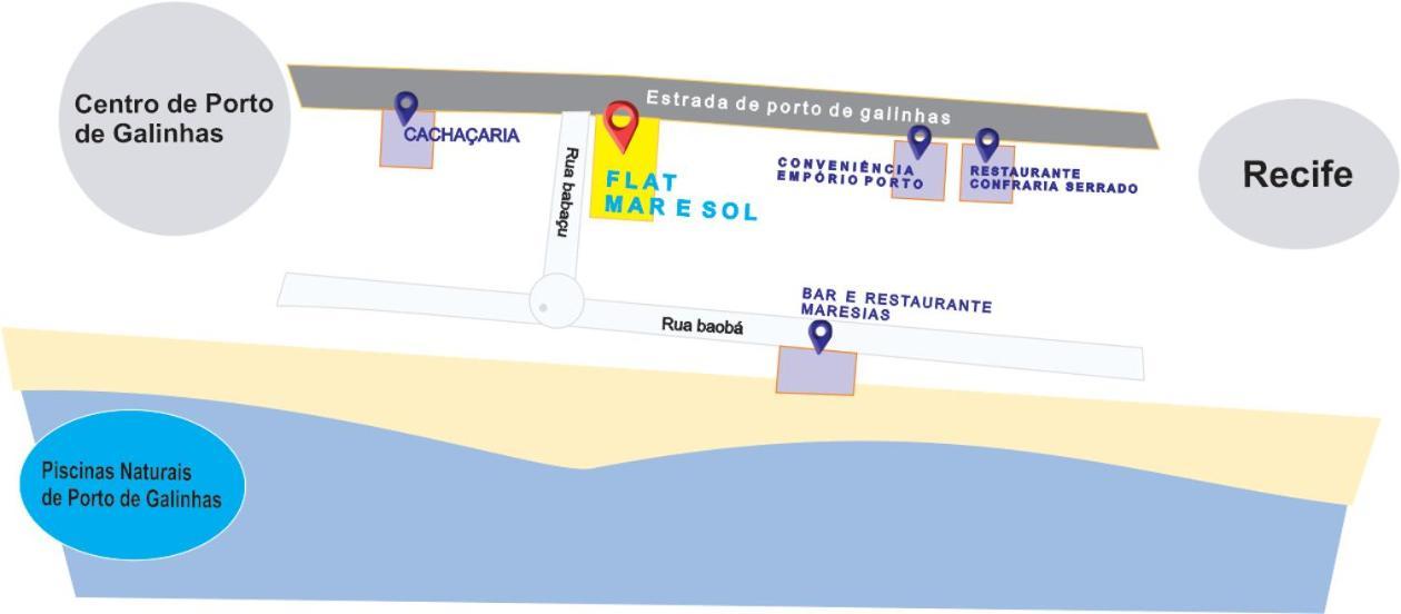 Flat Mar & Sol - Para 6 Pessoas Apartment Porto de Galinhas Ngoại thất bức ảnh